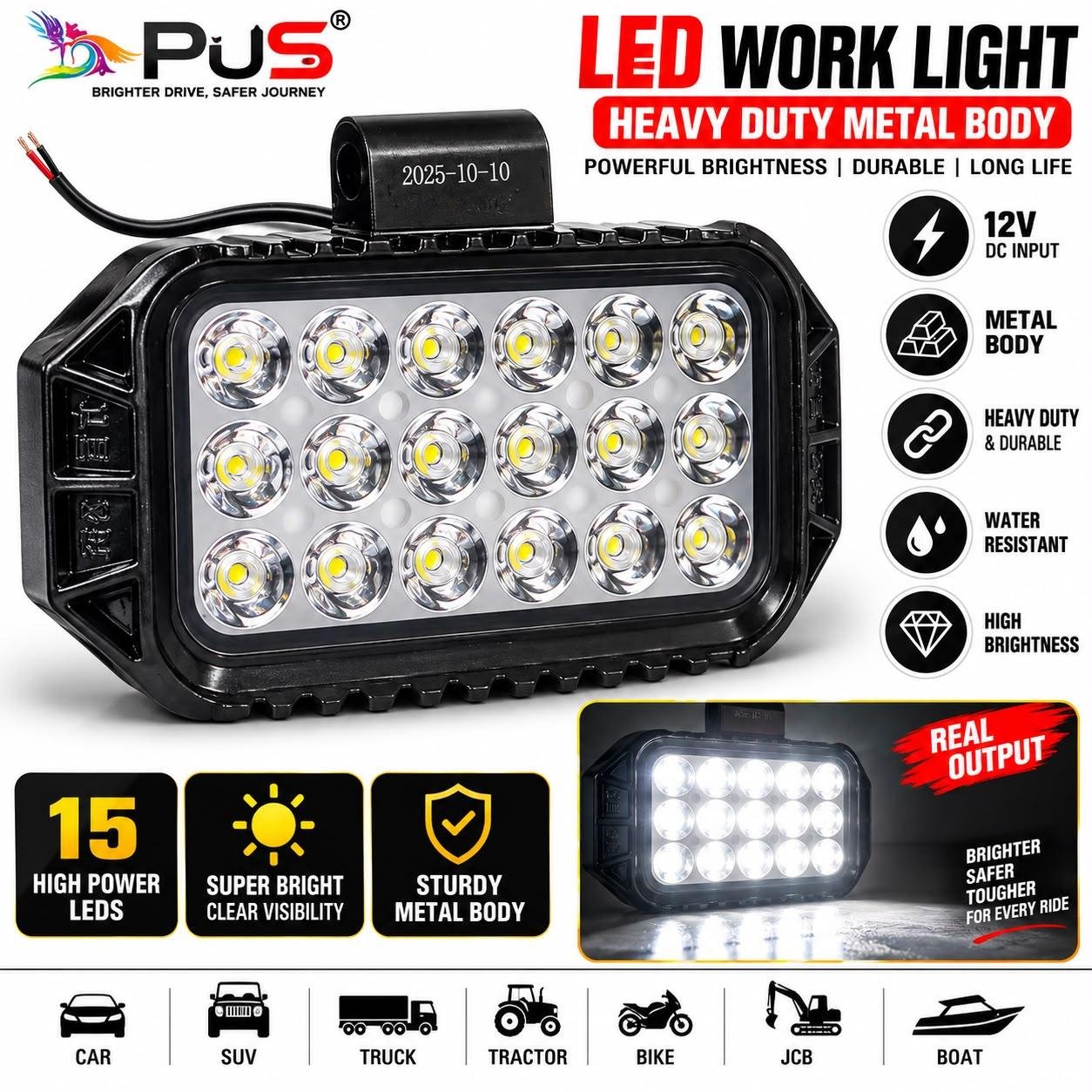 18LED LIGHT 12V METAL